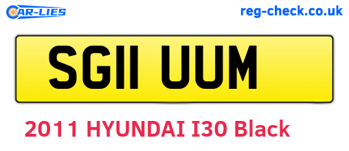 SG11UUM are the vehicle registration plates.