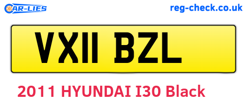 VX11BZL are the vehicle registration plates.