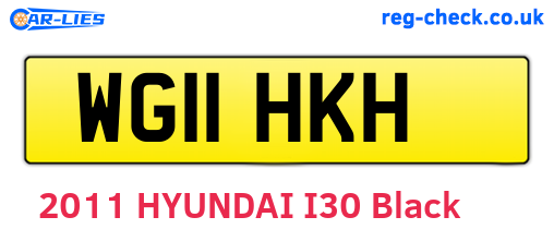 WG11HKH are the vehicle registration plates.