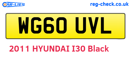 WG60UVL are the vehicle registration plates.