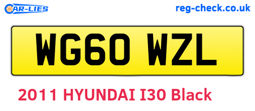 WG60WZL are the vehicle registration plates.