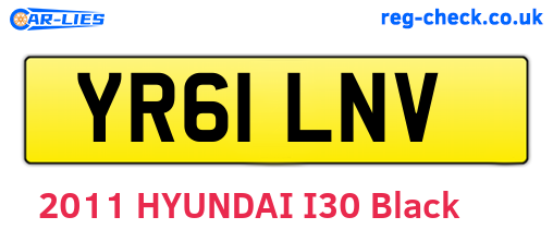 YR61LNV are the vehicle registration plates.