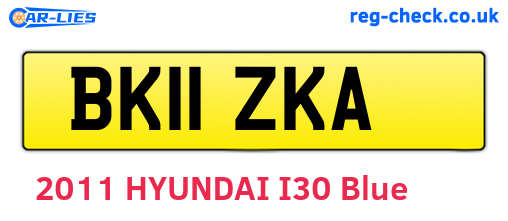 BK11ZKA are the vehicle registration plates.