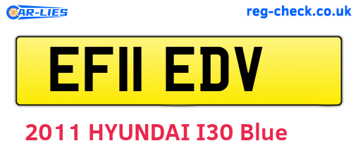 EF11EDV are the vehicle registration plates.