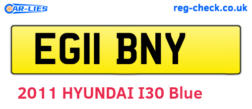 EG11BNY are the vehicle registration plates.