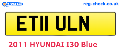 ET11ULN are the vehicle registration plates.