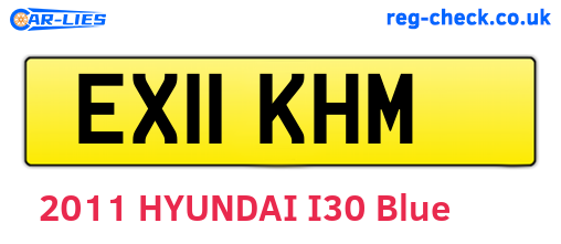 EX11KHM are the vehicle registration plates.