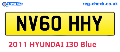NV60HHY are the vehicle registration plates.