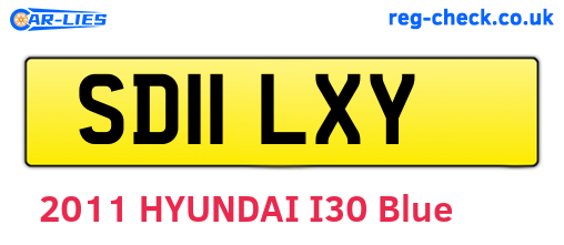 SD11LXY are the vehicle registration plates.