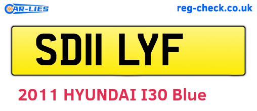 SD11LYF are the vehicle registration plates.