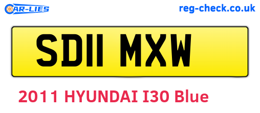 SD11MXW are the vehicle registration plates.