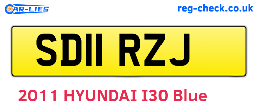 SD11RZJ are the vehicle registration plates.