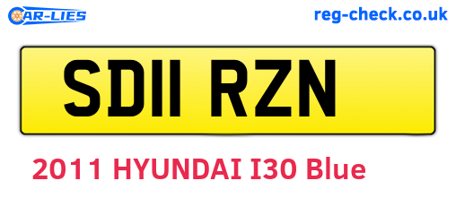 SD11RZN are the vehicle registration plates.