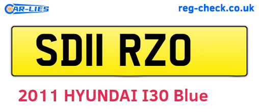 SD11RZO are the vehicle registration plates.