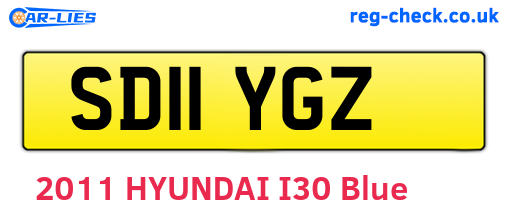 SD11YGZ are the vehicle registration plates.