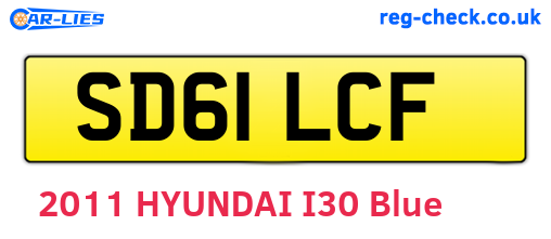 SD61LCF are the vehicle registration plates.