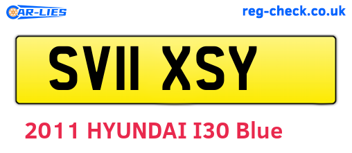SV11XSY are the vehicle registration plates.