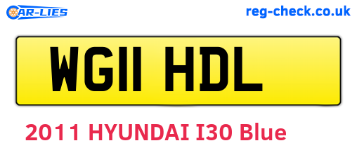 WG11HDL are the vehicle registration plates.