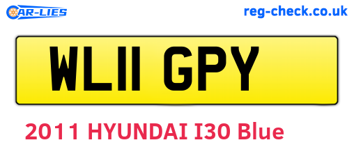 WL11GPY are the vehicle registration plates.
