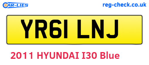 YR61LNJ are the vehicle registration plates.