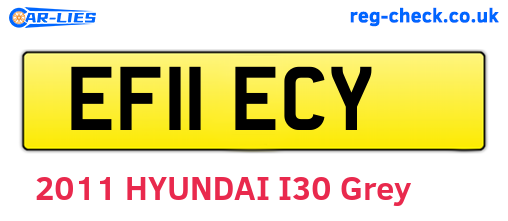 EF11ECY are the vehicle registration plates.