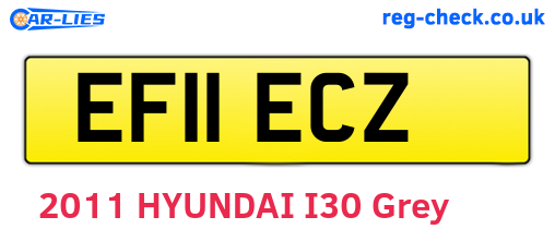 EF11ECZ are the vehicle registration plates.