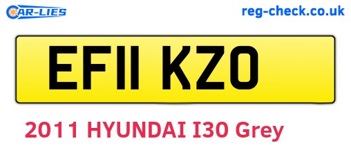 EF11KZO are the vehicle registration plates.