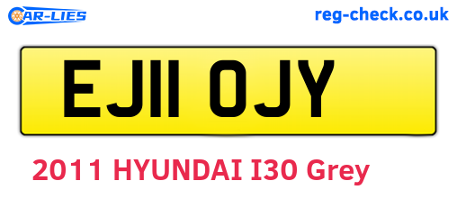 EJ11OJY are the vehicle registration plates.