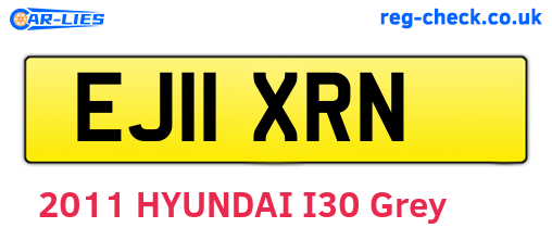 EJ11XRN are the vehicle registration plates.