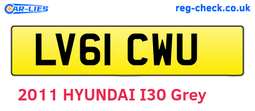 LV61CWU are the vehicle registration plates.