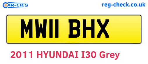 MW11BHX are the vehicle registration plates.