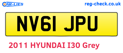 NV61JPU are the vehicle registration plates.