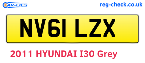 NV61LZX are the vehicle registration plates.