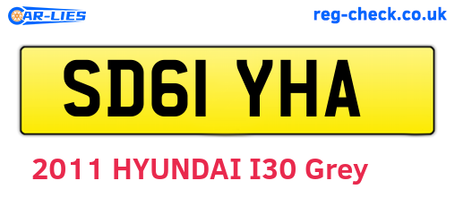 SD61YHA are the vehicle registration plates.