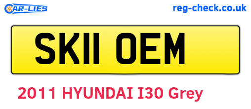 SK11OEM are the vehicle registration plates.