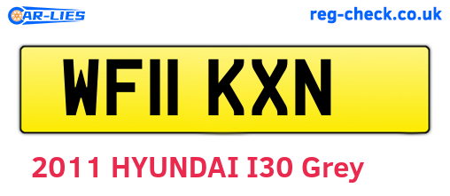 WF11KXN are the vehicle registration plates.