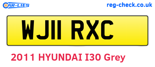 WJ11RXC are the vehicle registration plates.