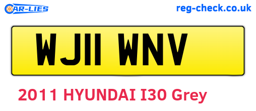 WJ11WNV are the vehicle registration plates.