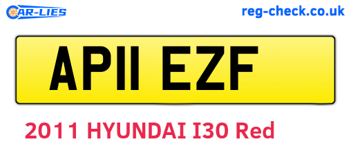 AP11EZF are the vehicle registration plates.