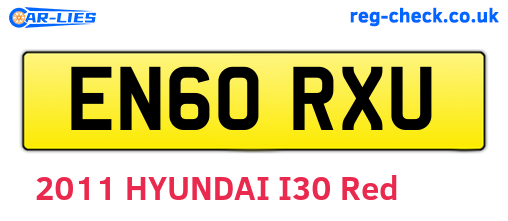 EN60RXU are the vehicle registration plates.