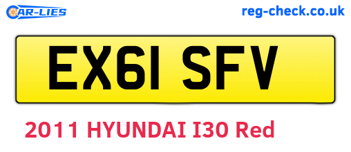 EX61SFV are the vehicle registration plates.