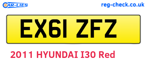 EX61ZFZ are the vehicle registration plates.