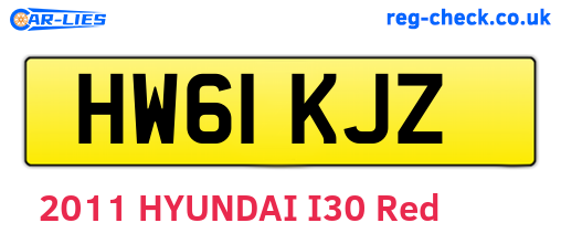 HW61KJZ are the vehicle registration plates.