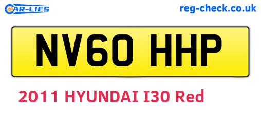NV60HHP are the vehicle registration plates.