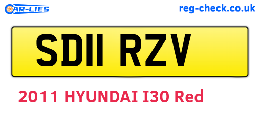 SD11RZV are the vehicle registration plates.