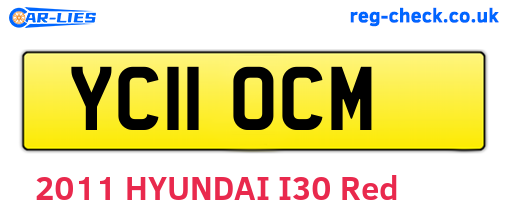 YC11OCM are the vehicle registration plates.