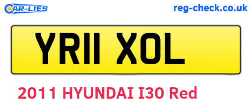YR11XOL are the vehicle registration plates.