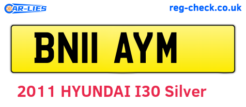 BN11AYM are the vehicle registration plates.