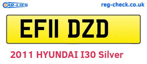EF11DZD are the vehicle registration plates.