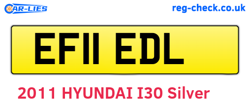 EF11EDL are the vehicle registration plates.